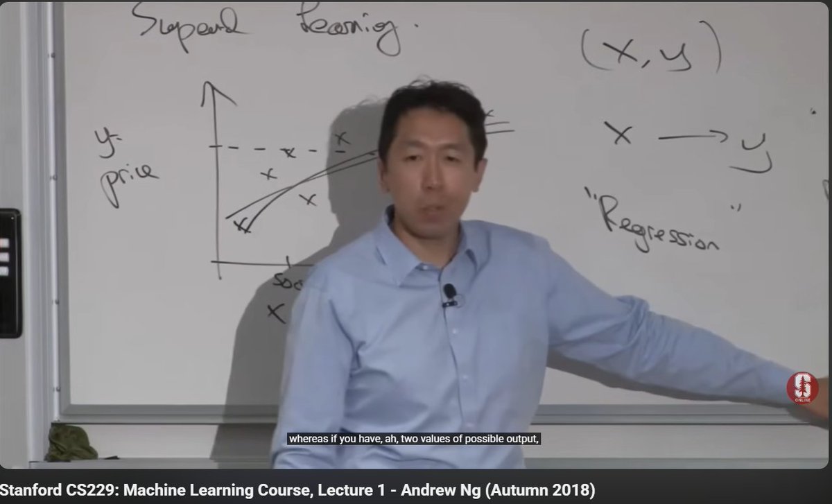 SidTechX's tweet photo. Most people get confused when they start machine learning.  
Stanford’s CS229 with Andrew Ng begins differently-it clearly explains what machine learning actually is, why it matters, and what you’ll be able to build by the end of the course. https://t.co/px5edG3Yqz
