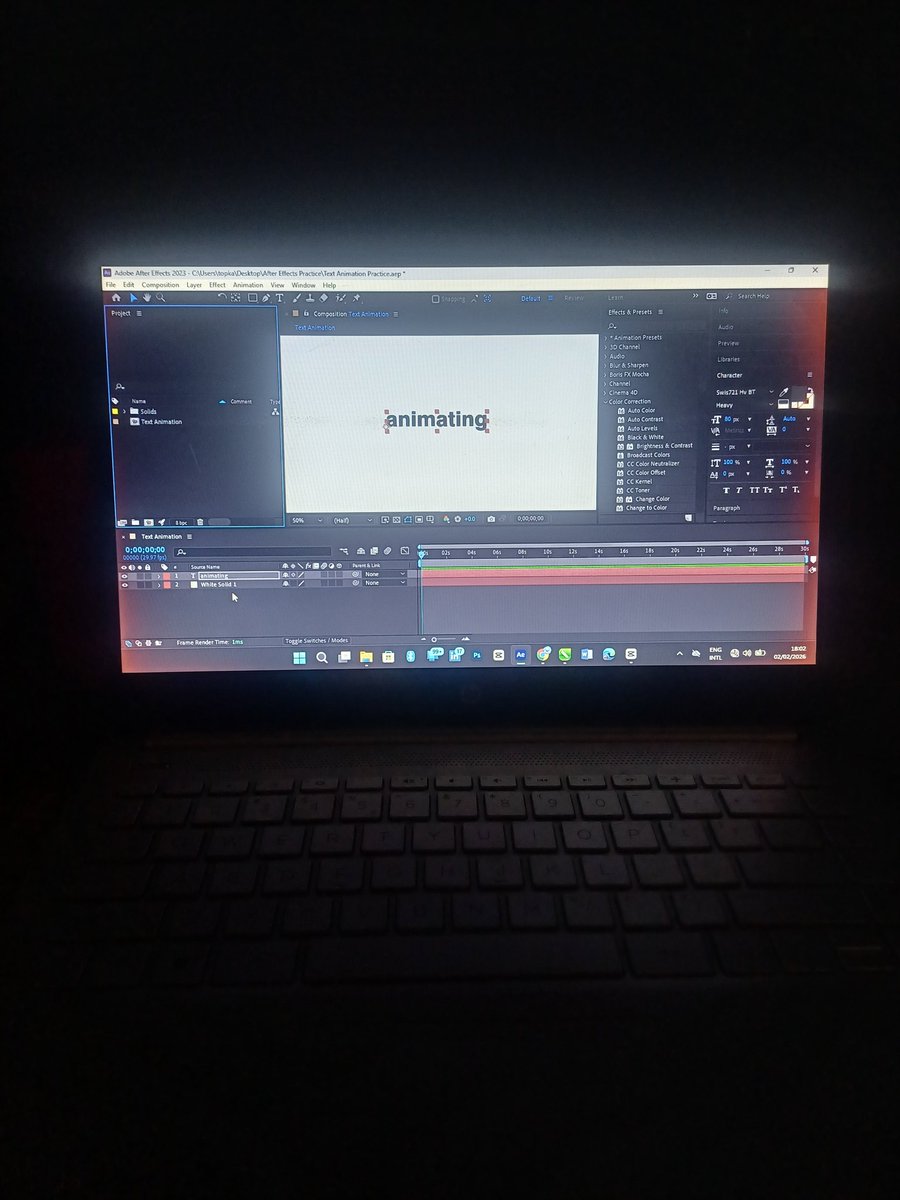 CraftedByDaniel's tweet photo. Just downloaded after effects last month to improve my video editing skills.

Learning how to edit on after effects 

Results dropping soon 👀 https://t.co/WLf9A2atfM