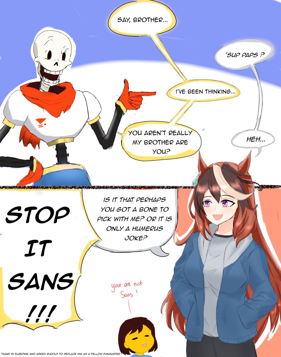 LegendLadd's tweet photo. You are not Sans!?

#undertale #umamusume https://t.co/LEagb8Hz1w