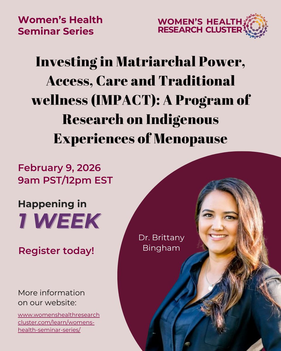 Women's Health Research Cluster tweet media