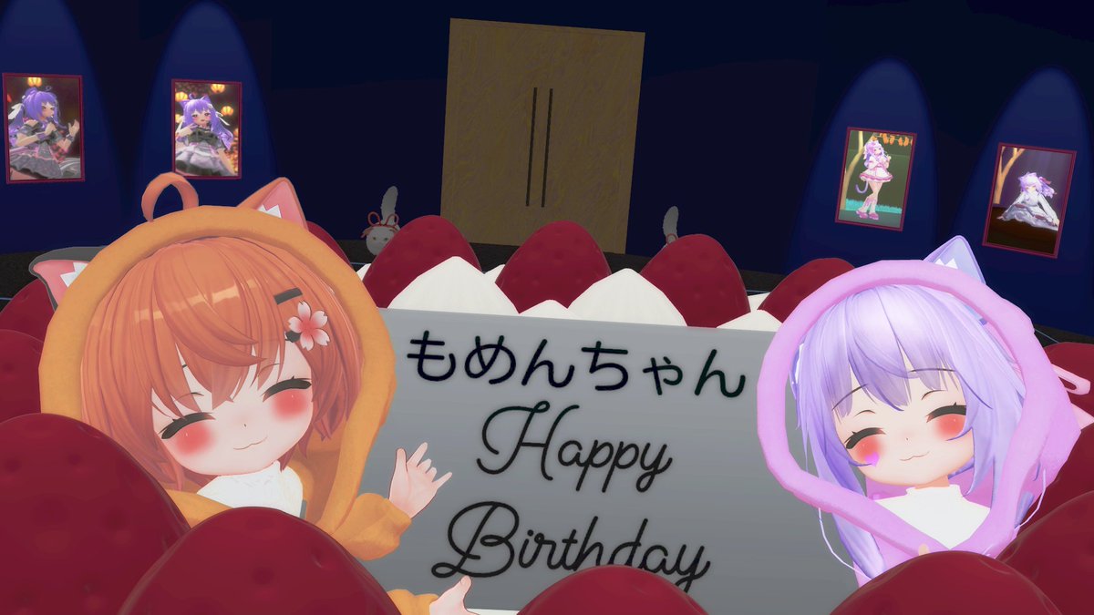 とっても素敵な、もめん ( <a href="/momenneko_vr/">もめん</a> )さんのお誕生日会に参加させてもらいました！🎂

イベント主催の1sukiさん、お祝いのショーで集まったダンサーの皆様、来られたフレンドの皆様、本当にお疲れ様でした！😆