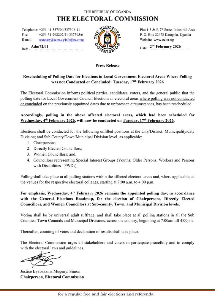The Electoral Commission - Uganda tweet media