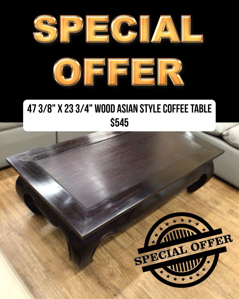 ConsignmentFLA's tweet image. Elevate your living room with this exquisite Asian-style wood coffee table! 🌟 Crafted with beautiful detailing and a rich finish. #ConsignmentFinds #CoffeeTable #AsianInspired #WoodFurniture #LivingRoomDecor #HomeStyling #InteriorDesign #SpecialOffer #TimelessDesign #ShopLocal