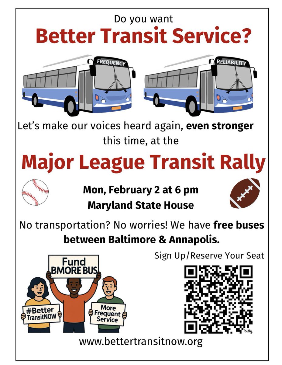 Tonight! bit.ly/transit-rally-…

#MajorLeagueTransit #FundBmoreBus #BetterTransitNOW