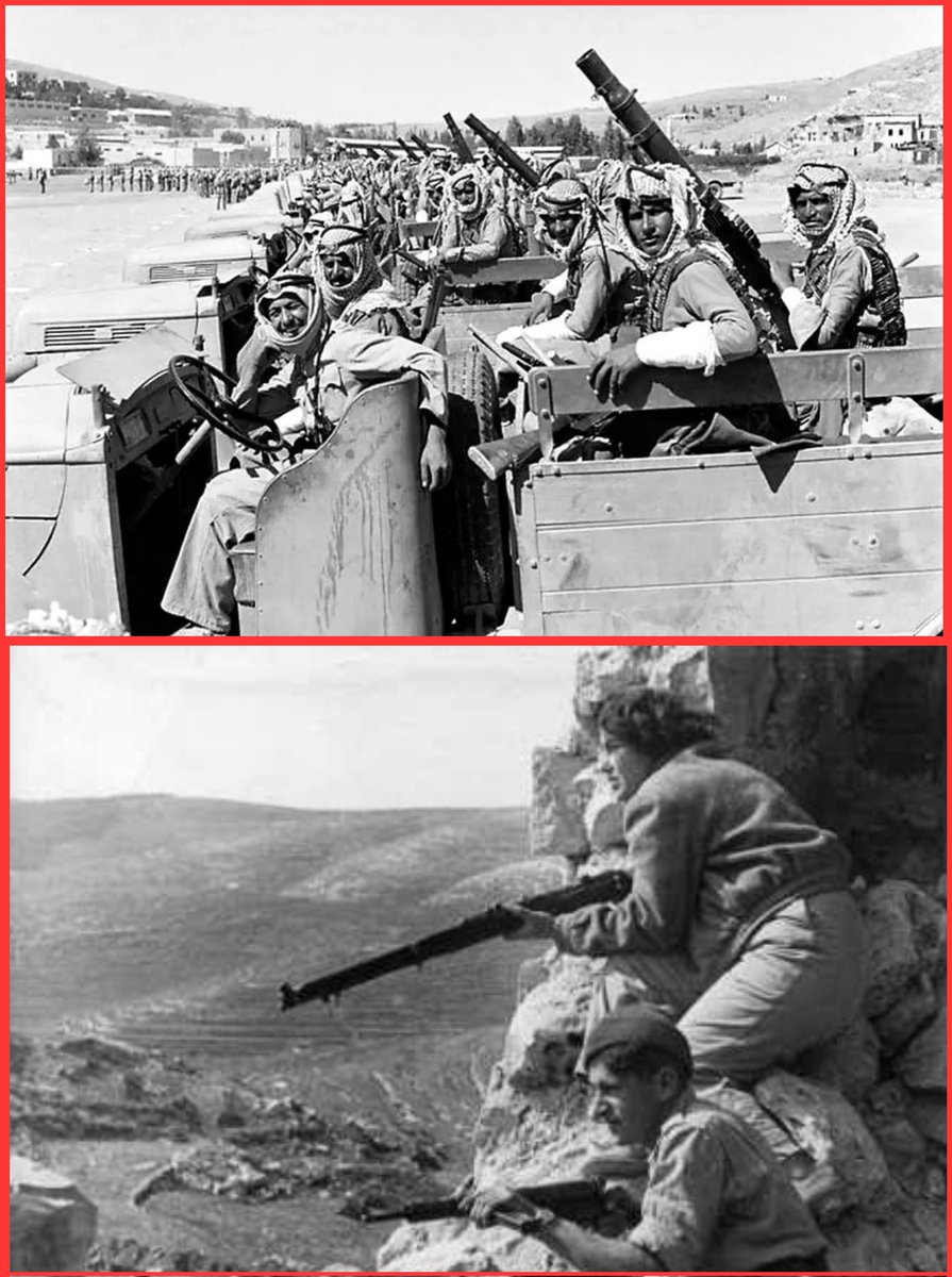 RabbiPoupko's tweet photo. The story of 1948 in just two pictures:

Heavily armed Palestinians tried to commit a genocide and kill all the Jews of Israel, just 3 years after the Holocaust. 

Young Jews, most of whom had recently survived the Holocaust fought bravely to defend themselves from a second Holocaust. 

Palestinians do not forgive us to this day for surviving their genocidal attempts.