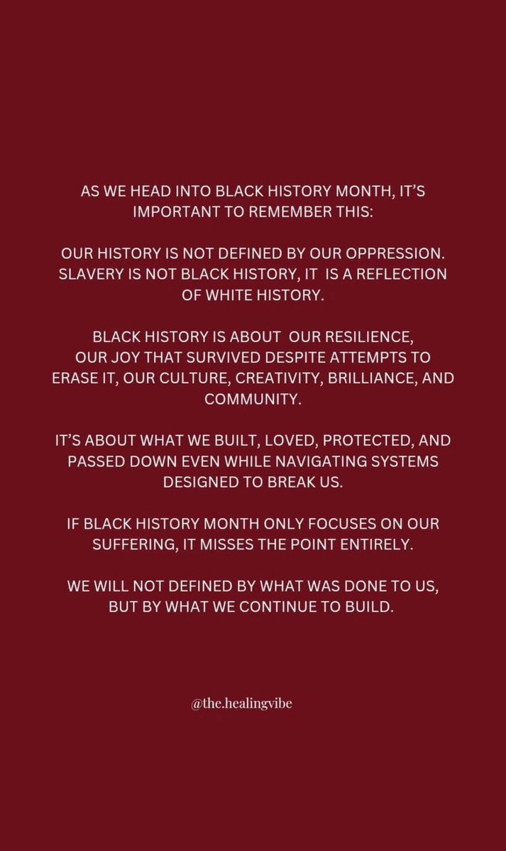 ProfAdamHoward's tweet image. For anyone planning Black History Month (especially in schools): don’t reduce Black history to oppression. Center the builders, artists, organizers, thinkers, and everyday joy!