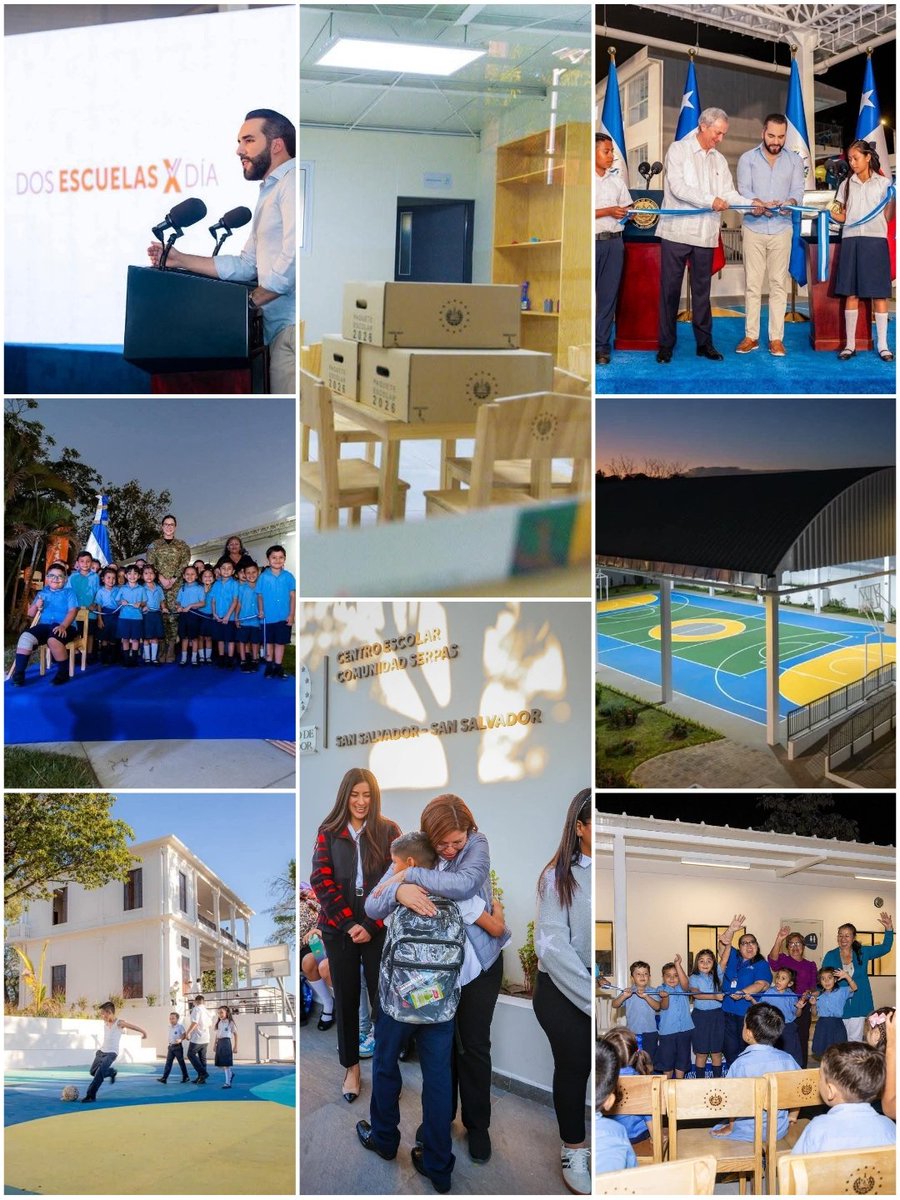 #DosEscuelasXDia  70 nuevas escuelas fueron entregadas por nuestro presidente <a href="/nayibbukele/">Nayib Bukele</a>
Un avance del sistema educativo, escuelas dignas para todos los estudiantes, infraestructura de primer nivel y herramientas que nos aseguran la formación de personas integras y honradas.