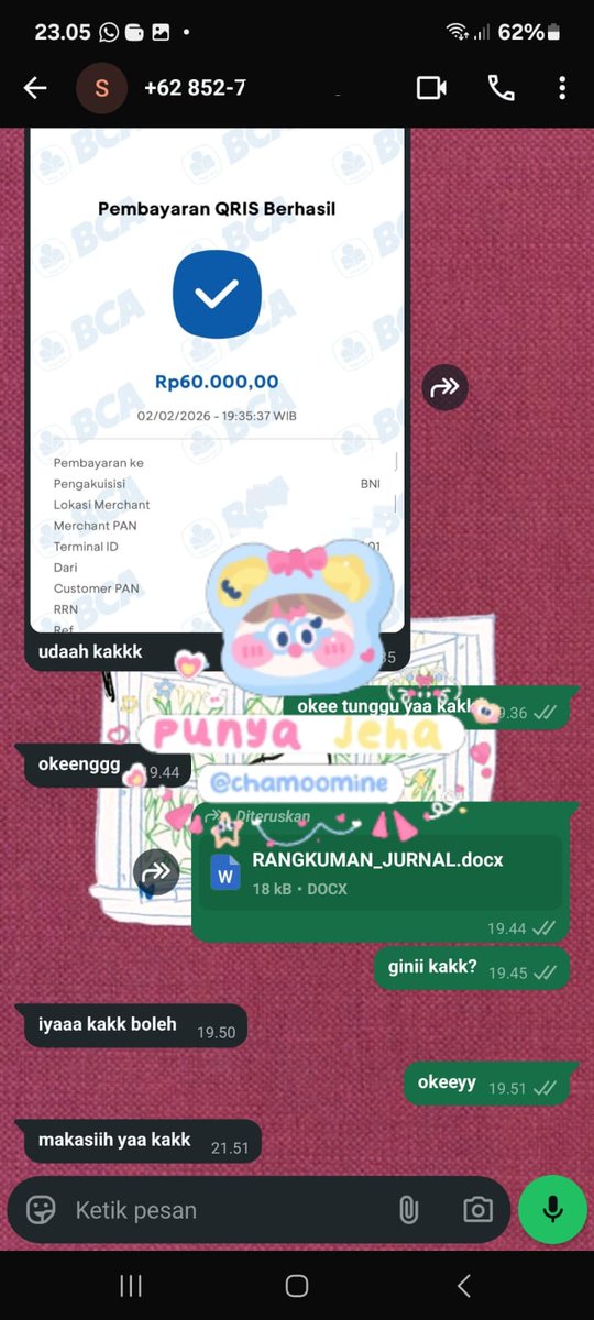 chamoomine's tweet image. testiww joki rangkum jurnal eng-ind, soal pajak, buat tabel, penomoran dan rapihin daftar isi