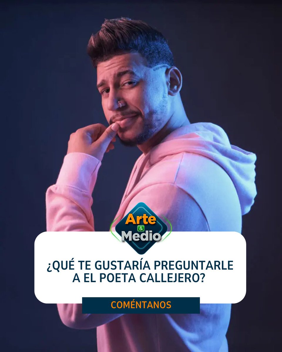 arteymediord's tweet photo. #AyMPregunta | Hoy recibimos a El Poeta Callejero y queremos saber qué te gustaría preguntarle.

Déjanos tu pregunta en los comentarios y sintoniza de 2:30 a 3:00 p. m. por @telesistema11rd 📺✨
¡Tu pregunta podría salir al aire!

#ArteyMedio #ElPoetaCallejero #EntrevistaAyM https://t.co/PFKqgWgoxO