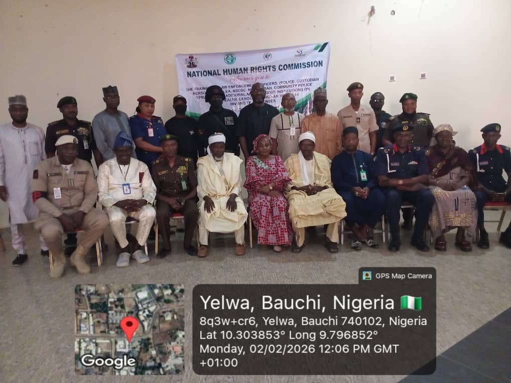 NhrcNigeria's tweet photo. Today, across Nigeria’s 36 states and the FCT, the @NhrcNigeria started a 2-day training for Law Enforcement Agencies, State police structures, traditional and religious institutions on #PublicHealth #Gender & #HumanRights in HIV &TB Responses in Nigeria. We are grateful to the @GlobalFund for supporting this initiative which trains 1,110 individuals across Nigeria. @UNAIDS @NACANigeria. #Dignity #Equality #Justice @UN_Nigeria