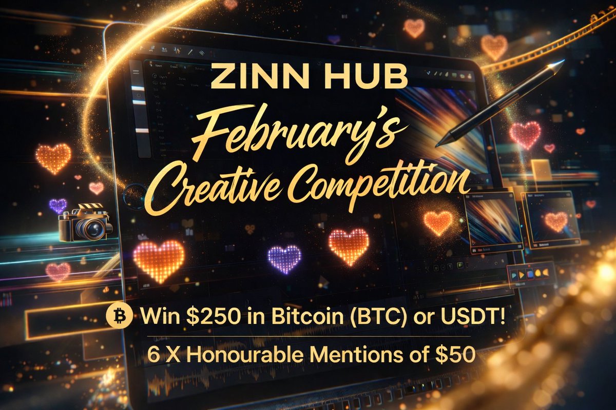 🎨 ZINN HUB CREATIVE COMPETITION 🎨
Win $250 in Bitcoin or USDT! Plus 6 x Honourable Mentions of $50
Show us what you can create – if you can make it, we want to see it!  
💝Your challenge: "Show some love for Zinn Hub." Get creative! 
To enter: Create an original piece of