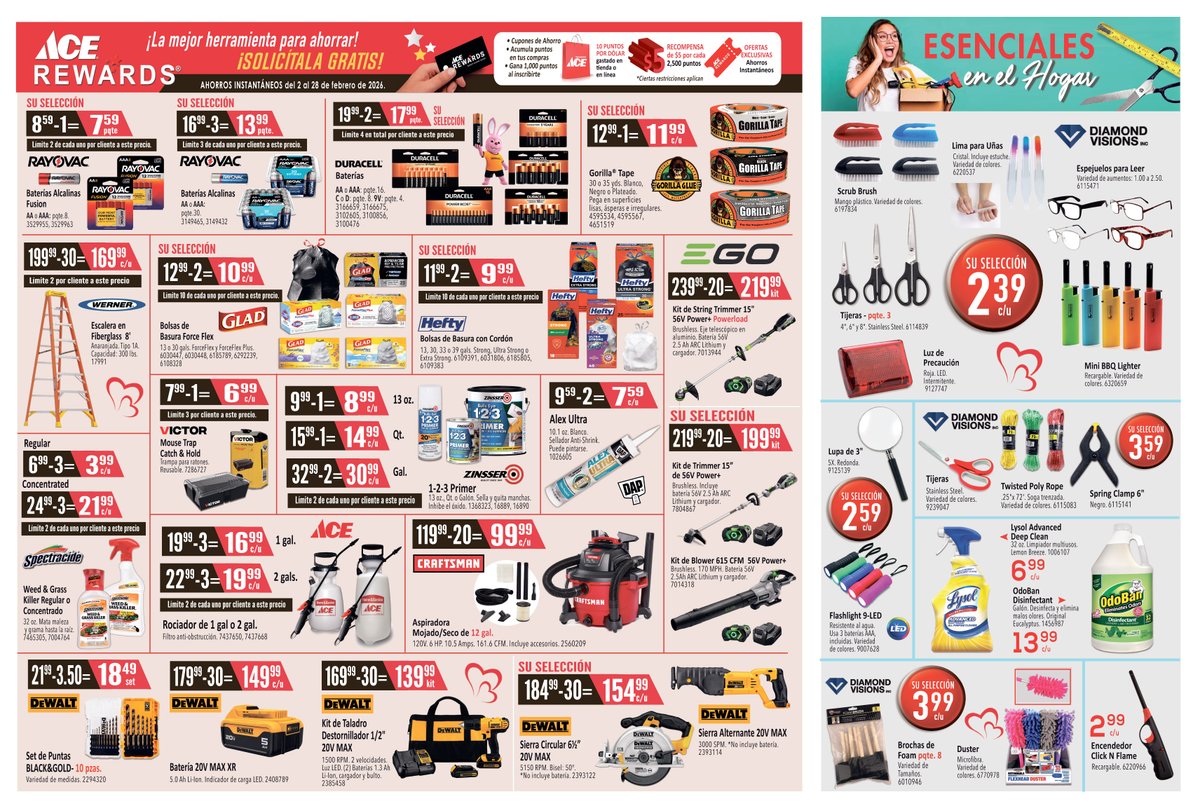 FerrAcePR's tweet photo. 💌Dale cariño a tu proyecto y alivio a tu bolsillo en el mes  del amor💌con las mejores ofertas de nuestro #Shopper de febrero. 🆓Únete GRATIS a #AceRewards y aprovecha #AhorrosInstantáneos 💰Del 2 al 28 de febrero  | https://t.co/MNJ7cSb5RQ🌐 https://t.co/55k1Gt9zsp