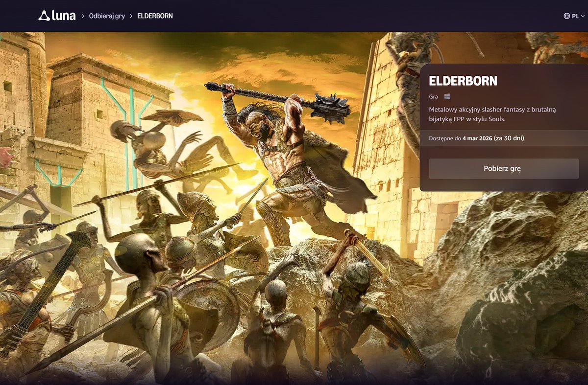 KrolMichal's tweet image. W Prime Gaming a ramach abonamentu Amazon Prime do zgarnięcia jest "heavymetalowy slasher dark fantasy" Elderborn od studia @HYPERSTRANGE. Wydana 6 lat temu gra zostaje przypisana do konta w sklepie @GOGcom.

#polskiegry #Hyperstrange #Elderborn #PrimeGaming #AmazonPrime #GOG