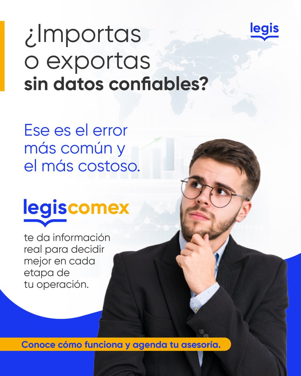 Con información clara puedes:
✔️ Elegir mejores mercados y precios
✔️ Evitar errores y sobrecostos
✔️ Tomar decisiones inteligentes para tu negocio
Déjanos tus datos y te contamos cómo hacerlo con información real.
👉 Regístrate aquí y conoce Legiscomex. legis.co/formulario-con…