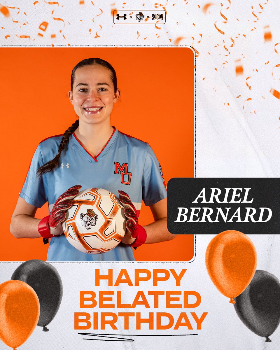 MercerWSoccer's tweet image. Happy Belated Birthday, Ariel! 🥳🎈

#GoBears #MUWS
