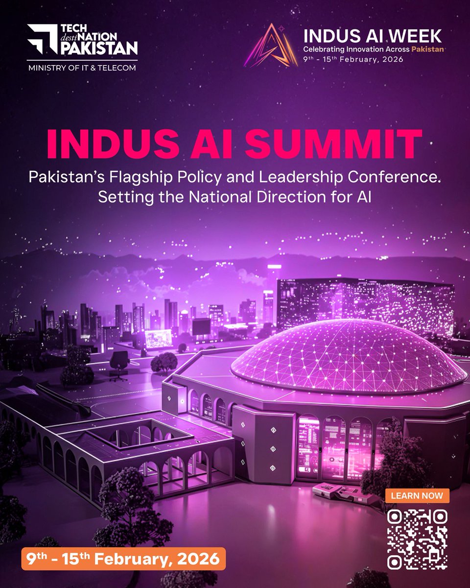 iam_farha's tweet photo. INDUS AI SUMMIT, Pakistan’s flagship policy & leadership conference, setting the national direction for Artificial Intelligence.
#7DaysToIndusAIWeek https://t.co/5eAV7IEtDr