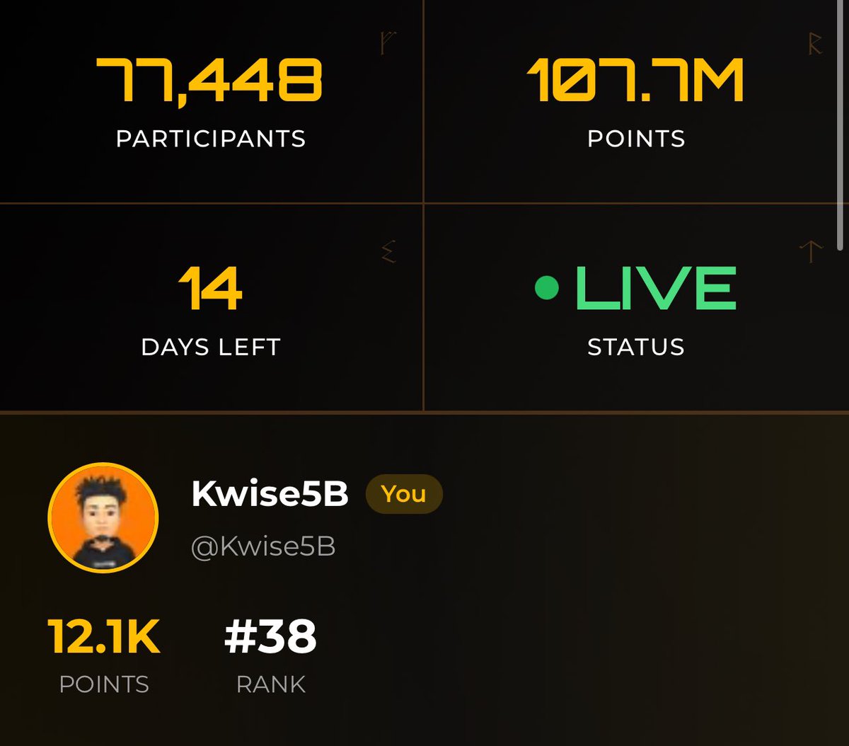 I think <a href="/Zetarium_/">Zetarium</a>  socialfi on X works still

Had just 10k points before making last post two days ago, now up to 12k points 

I’ll boost everyone on <a href="/Zetarium_/">Zetarium</a> 
Keep engaging and stacking ZET points 

✅ Like = 10ZET points
✅ Retweet = 15ZET points
✅ Comment = 20ZET points