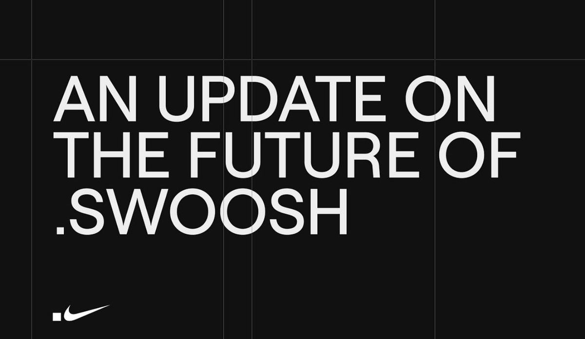 Changes coming to <a href="/dotSWOOSH/">.SWOOSH</a> 

- The .SWOOSH site will be retired on May 5th, 2026.

- Future .SWOOSH activations will be announced and executed via the SNKRS app exclusively.

- .SWOOSH will no longer be able to hold any Nike digital collectibles.

Read more: