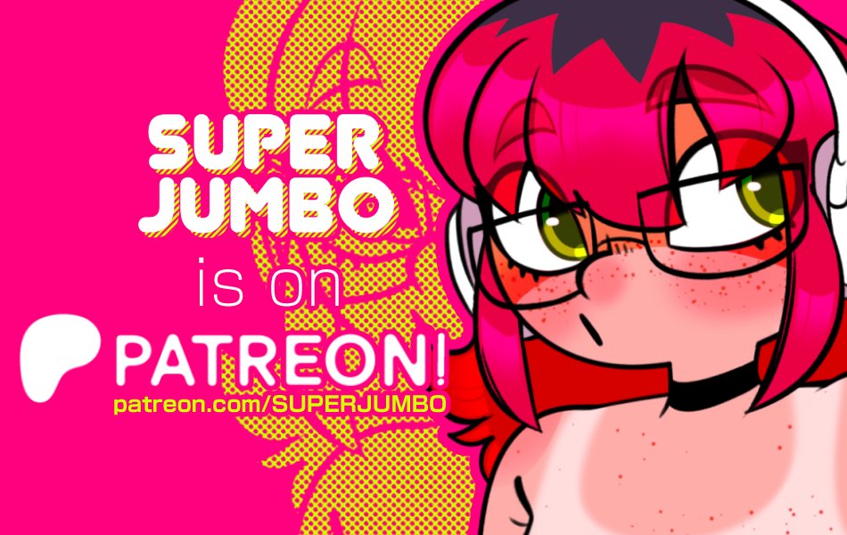 superjumboart's tweet photo. I FINALLY MADE A P@TREON! ✌️

become a true JUMBONIAN and get early access to my NSFW art &amp; animations! vote in character polls! get full res downloads! get free stickers! get discounts on commissions! hell yeah brother!!!

[ LINK IN BIO 🔗 JOIN 2DAY!!! ] https://t.co/6uDudlVrGp