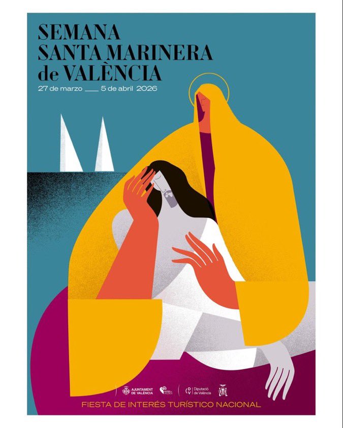 Presentación del cartel anunciador de la Semana Santa Marinera 2026.
Enhorabuena a <a href="/jmssmv/">Junta Mayor Semana Santa Marinera de València</a> y al estudio Juárez Casanova por su diseño.