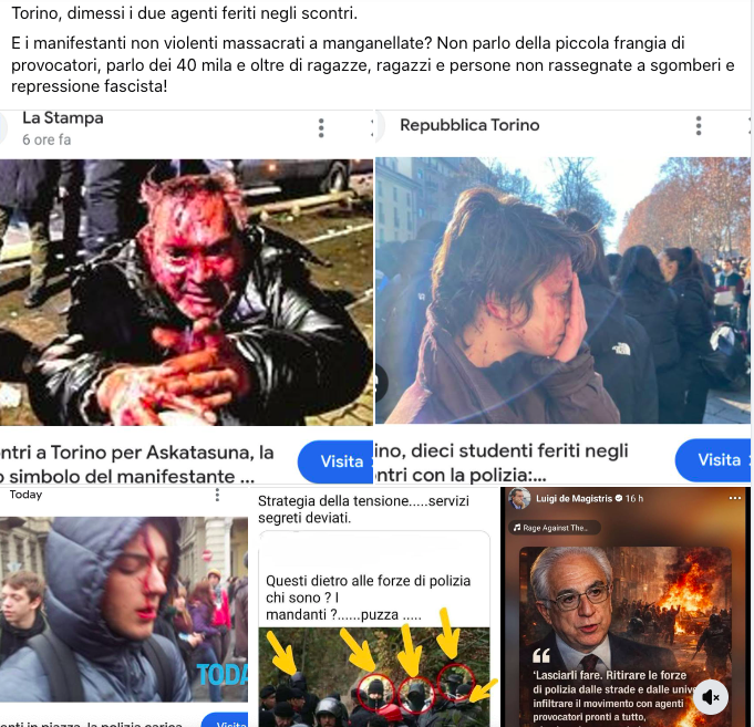 Ma i cretini della destra che,a reti unificate, stanno facendo a pezzi la manifestazione di Torino e la riducono solo a quei rimbambiti che hanno fatto violenza,lo sanno che dopo tutto questo sciacallaggio le  50.000 persone  normali voteranno contro di loro?
#sciacalli #VotaNo