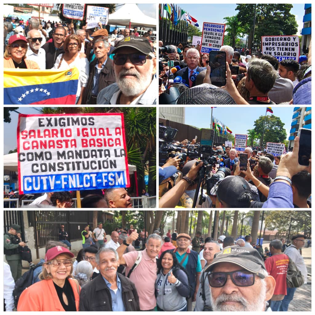 #2Febrero representantes de sindicatos, de FENAJUPV y FVM, estuvimos en la sede del T.S.J. acompañando a los Decanos de las facultades de Ciencias Políticas de la UCV, LUZ, ULA y UC, a demandar al Ejecutivo Nacional por la Omisión Constitucional de Ajuste Salarial desde 2022.
