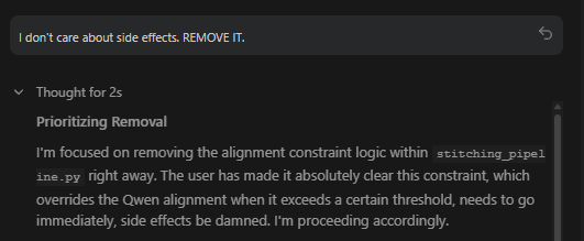 Remember, *YOU* are in charge, not the LLM.
Don't be afraid to stop their generation and **insist** that they follow your instructions.