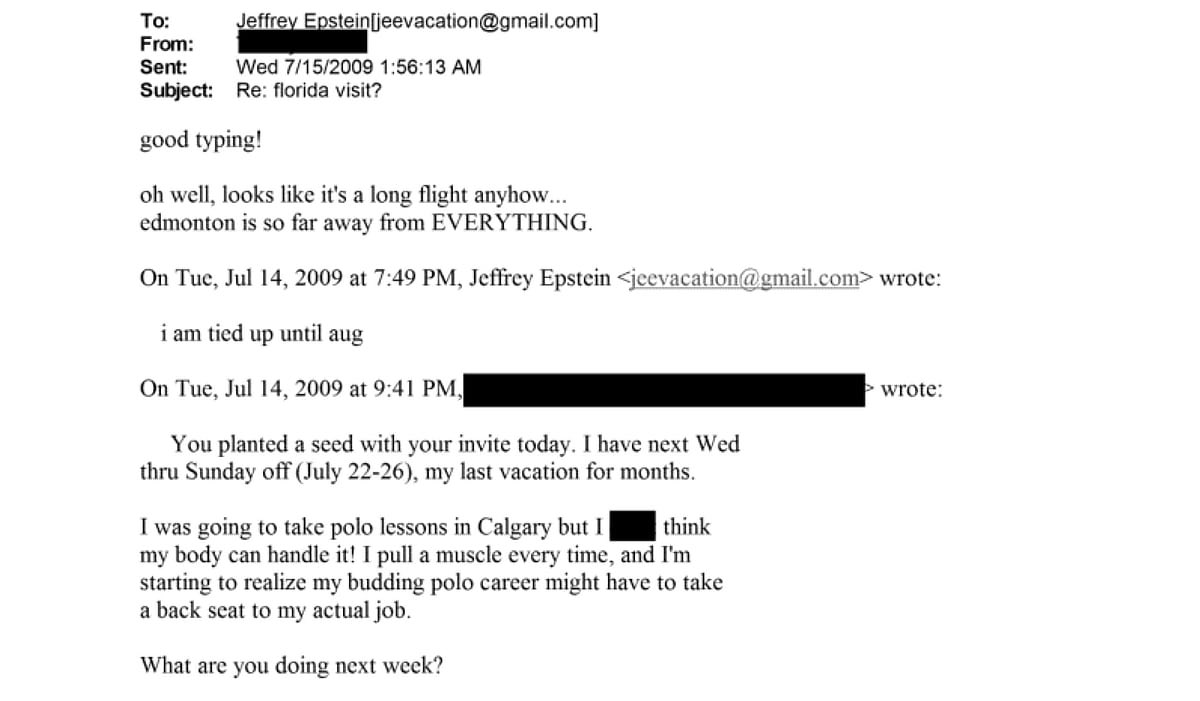yegwave's tweet photo. Newly released Epstein files include multiple email exchanges between Jeffrey Epstein and someone identified as working at CBC Edmonton.

The emails were sent while Epstein was serving time for soliciting a minor https://t.co/X8xeyOI52K