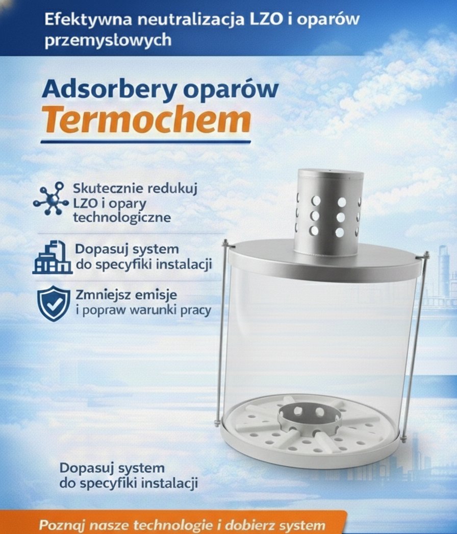 Termochem's tweet image. Nasze urządzenia charakteryzują się:
​Trwałą, przemysłową konstrukcją.
​Zoptymalizowanym przepływem gazów przez złoże sorpcyjne.
​Łatwością w serwisowaniu i monitorowaniu stanu filtrów.
​Poznaj nasze technologie i dobierz system oczyszczania pod Twoją produkcję! #termochem