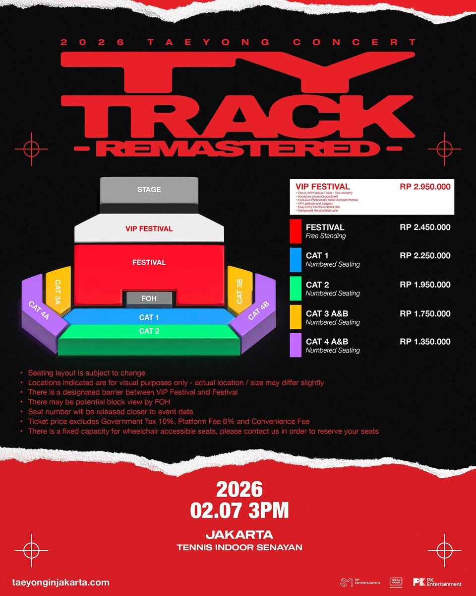keisyhungry's tweet photo. WTS 2026 TAEYONG CONCERT 
<TY TRACK - REMASTERED> in JAKARTA

FESTIVAL

Price? DM
Alasan jual karena ada kerjaan gabisa ke jkt 😭

bisa COD bandung only✅
boleh check proof✅ 
dp✅

TAGS WTS TAEYONG REMASTERED JAKARTA https://t.co/vZf94wXAKB