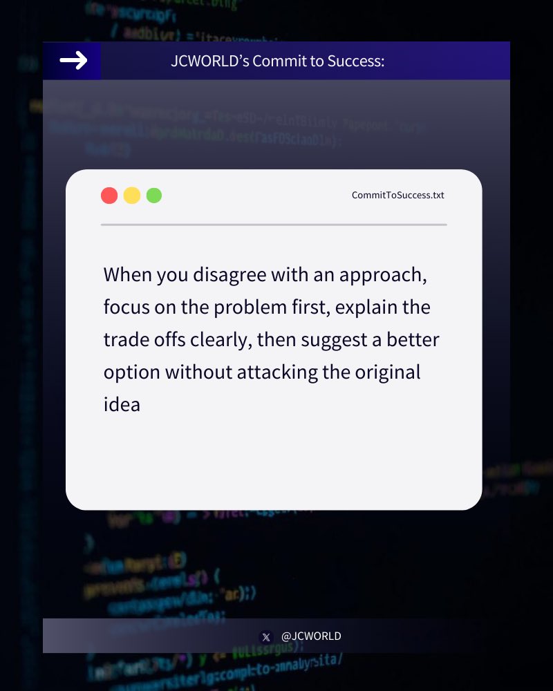 Real progress shows when you can disagree with an approach and still propose a better one calmly