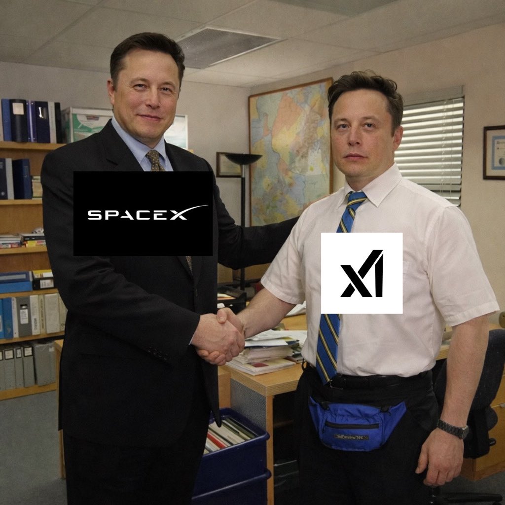 alifarhat79's tweet image. BREAKING: ELON MUSK'S SPACEX CONFIRMS MERGER WITH XAI