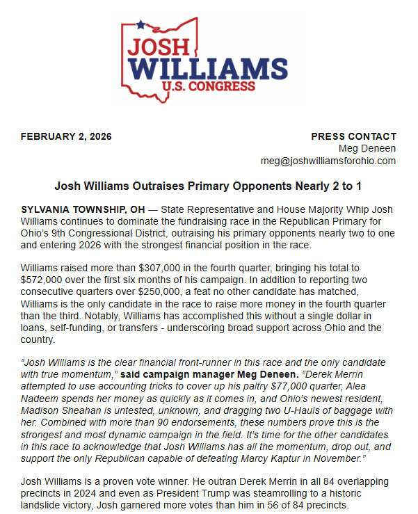 Rep. Josh Williams tweet media