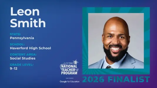 TeachPlusPA's tweet photo. Teach Plus PA congratulates Policy Fellowship alumnus and board member Leon Smith on his selection as a 2026 National Teacher of the Year finalist!
Read more: https://t.co/NyygBs2EhC
#TeacherSpotlight #TeacherLife #EducationMatters #TeacherLeadership #TeachPlusPA https://t.co/80LXXs9DSn