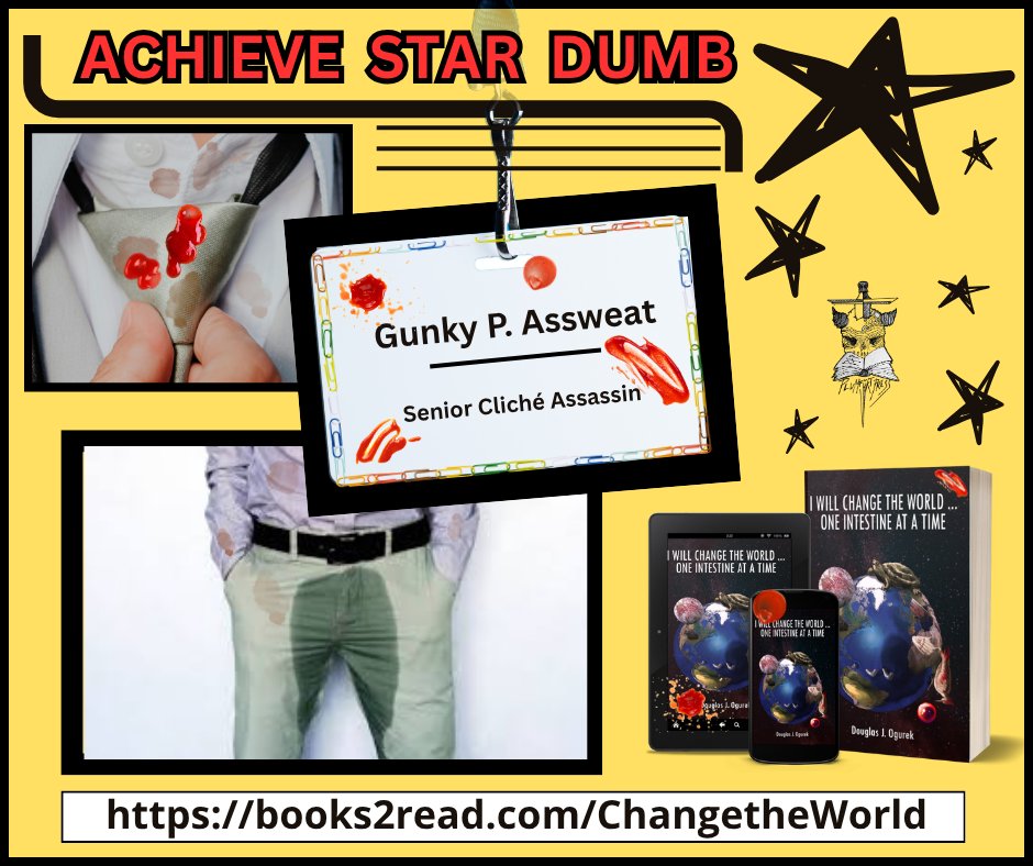 Do you despise clichés and get off on wordplay and ultraviolence? Meet brand standards enforcer Swince and senior cliché assassin Gunky P. Assweat. It’s time to change the world . . . one intestine at a time: books2read.com/ChangetheWorld via <a href="/plumfuktpress/">Plumfukt Press</a> #bizarro #horror #HorrorFam