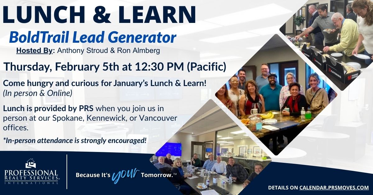 You already have a lead generator in BoldTrail — let’s make sure it’s working for you 👀

📅 Feb 5 | ⏰ 12:30–1:30 PM
🍽️ WA Lunch &amp; Learn: BoldTrail Lead Generator
👉 Register Here: teamup.com/event/show/id/…