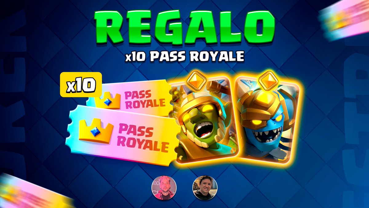 🎁REGALO x10 PASES ROYALE🎁

✅REQUISITOS:
- Seguir a <a href="/ale_estrin/">Alejandro Estrin</a> 
- Seguirme <a href="/DrekzeNN/">Iarek Hoffmann</a> 
- Dar RT🔄y Like♥️
- Mencionar 2 amigos

🥵PLUS: Cuantos más amigos menciones más chances tenes de ganar!

⏳Termina en 3 días! Mucha suerte a todos!