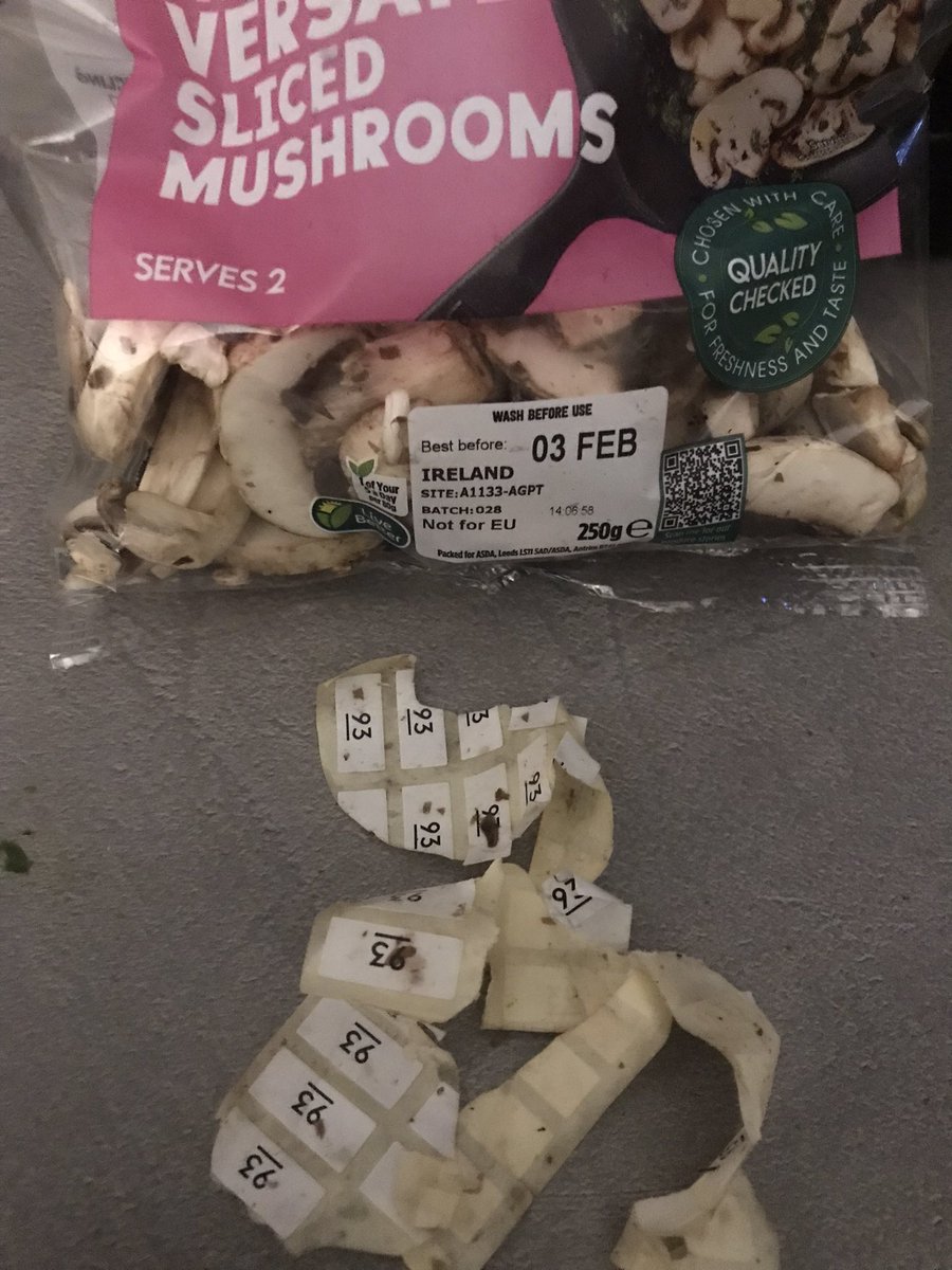 lee_ash1970's tweet photo. @AsdaServiceTeam please can you explain how these ended up in bag of mushrooms I bought over weekend? Half filled the bag https://t.co/R38Tv34rjB