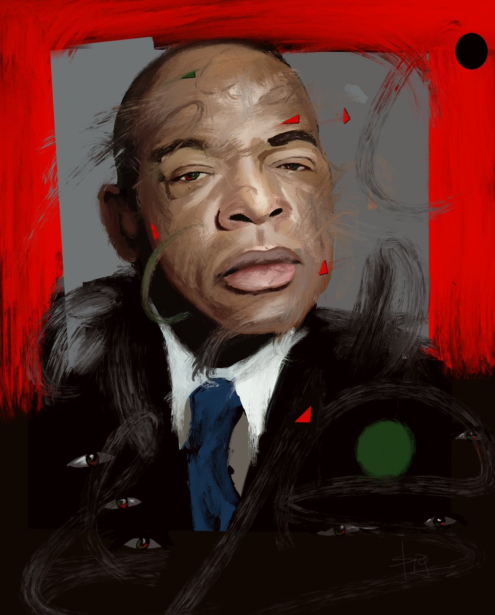 oursolz's tweet photo. Portrait of John Lewis! ⭕️👁️ https://t.co/HovlVHAz20