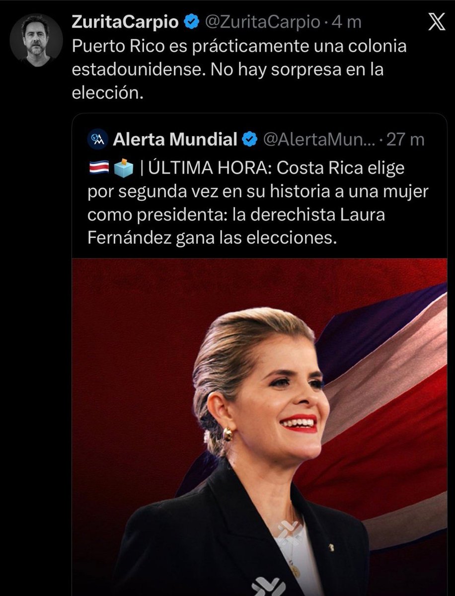 Oye <a href="/ZuritaCarpio/">ZuritaCarpio</a> te pago unas clases de Geografía privadas, ¡Para que aprendas que Costa Rica y Puerto Rico no es el mismo país!

Aparte de pedófilo, mantenido del cuñado de Adán Augusto, el tremendo imbécil no sabe nada de Geografía.