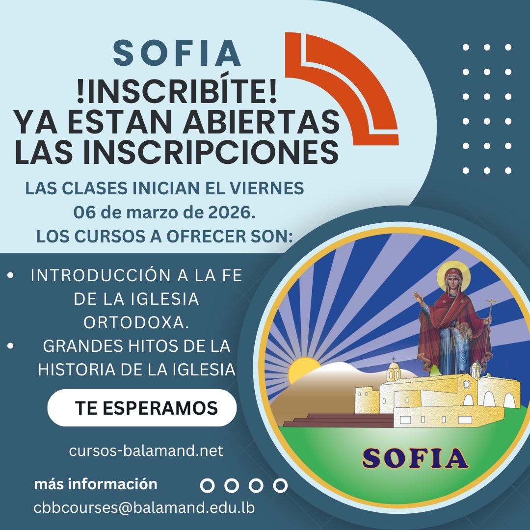 CBB_SOFIA's tweet photo. ¡Ya están abiertas las inscripciones! ✨
La Universidad de Balamand, a través de SOFIA y CBB. 
🌐 Inscripciones en:
https://t.co/QrczgtBRDa
🌍 Página Web: https://t.co/s459ToE15O https://t.co/l520EGaxlx