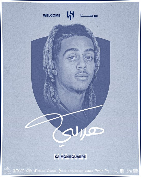 FT_Total's tweet photo. OFICIAL ✍. Saïmon Bouabré es nuevo jugador del Al-Hilal. El mediocentro ofensivo francés llega procedente del Neom SC. Firma hasta 2029. #AlHilal #NeomSC https://t.co/Lf4J1QcbsN
