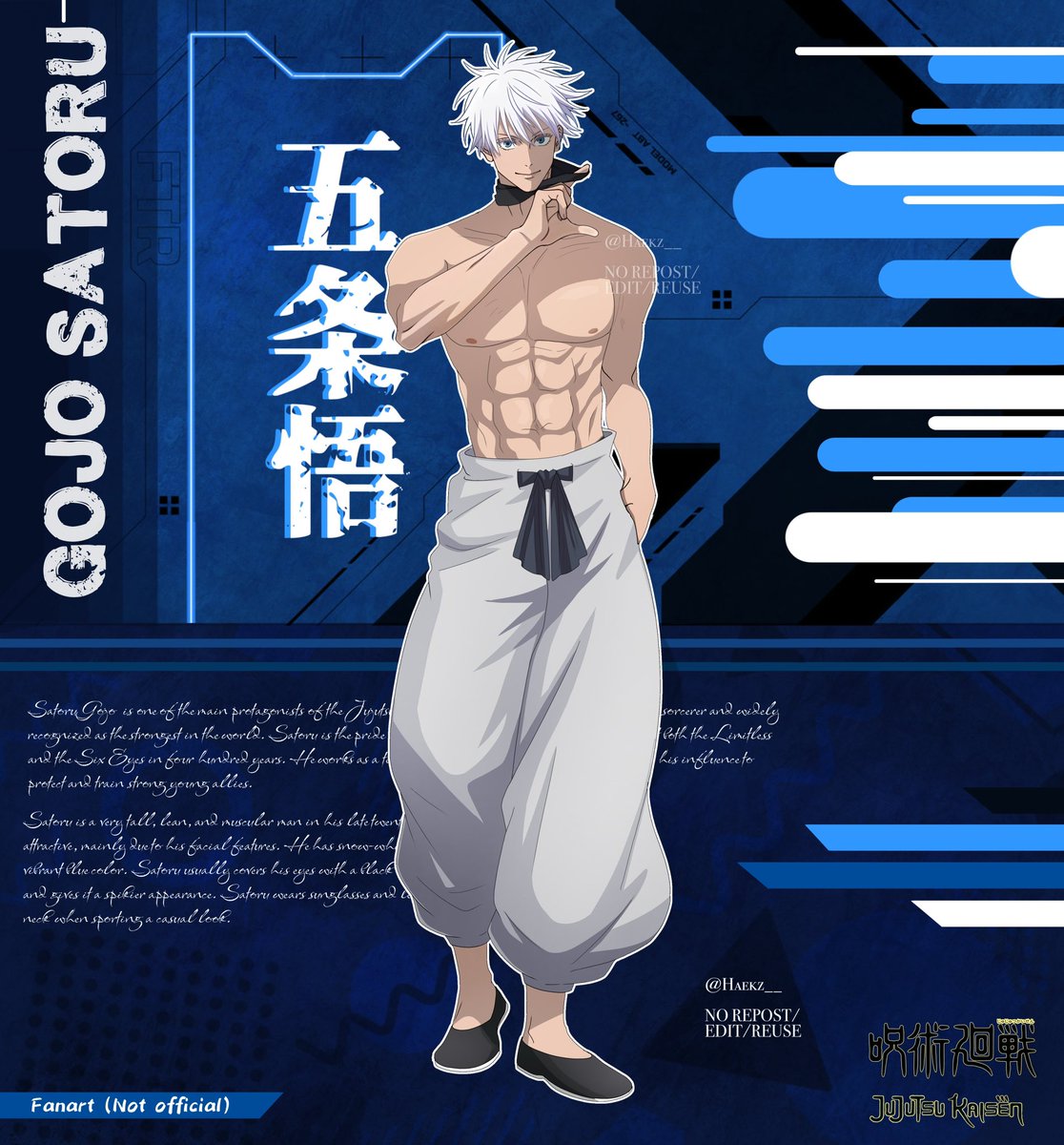 Gojo Satoru 💙 Also I've made a standee Verison of him, Shipping