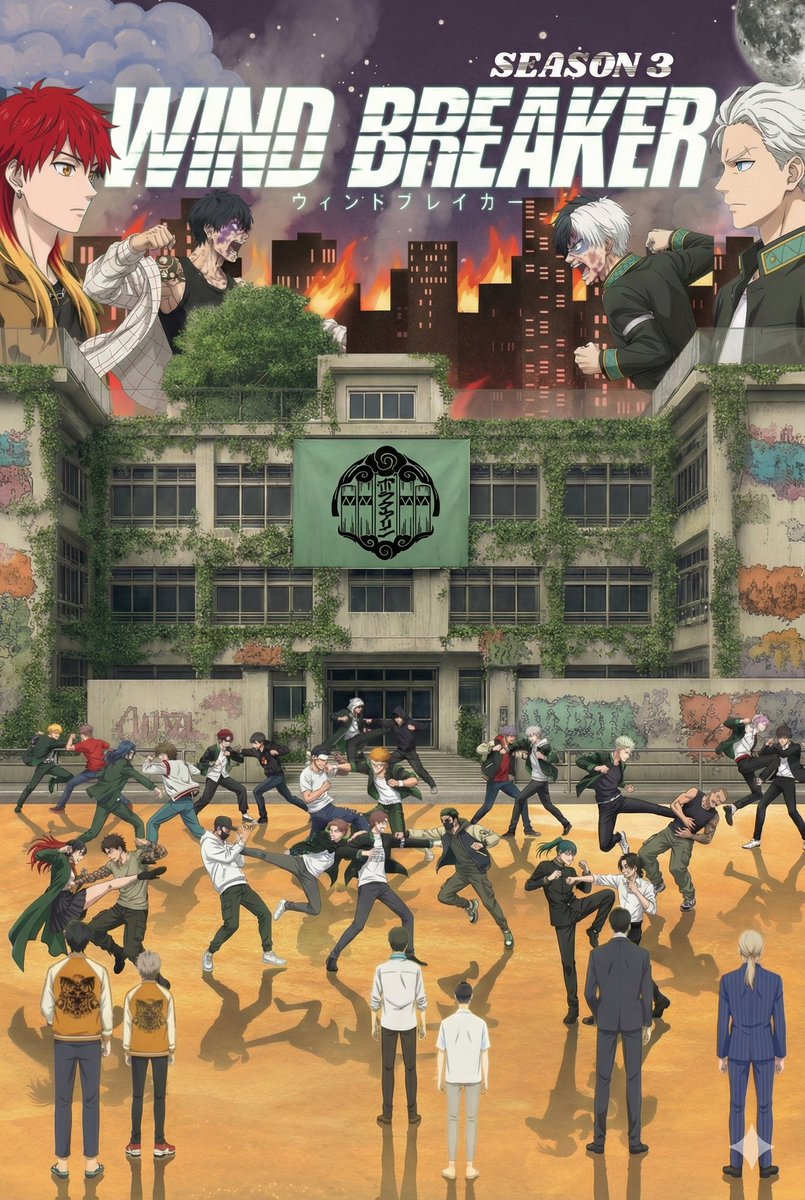 dederizky05's tweet photo. This poster design is a small expression of my love for the anime series Wind Breaker. Hopefully, Season 3 will be released this year. I’m really looking forward to it. Thank you.

@CloverWorks @winbre_sakura @windbreaker_ex
#ウィンブレ #WINDBREAKER #CloverWorks #anime https://t.co/hP4o6LujNU
