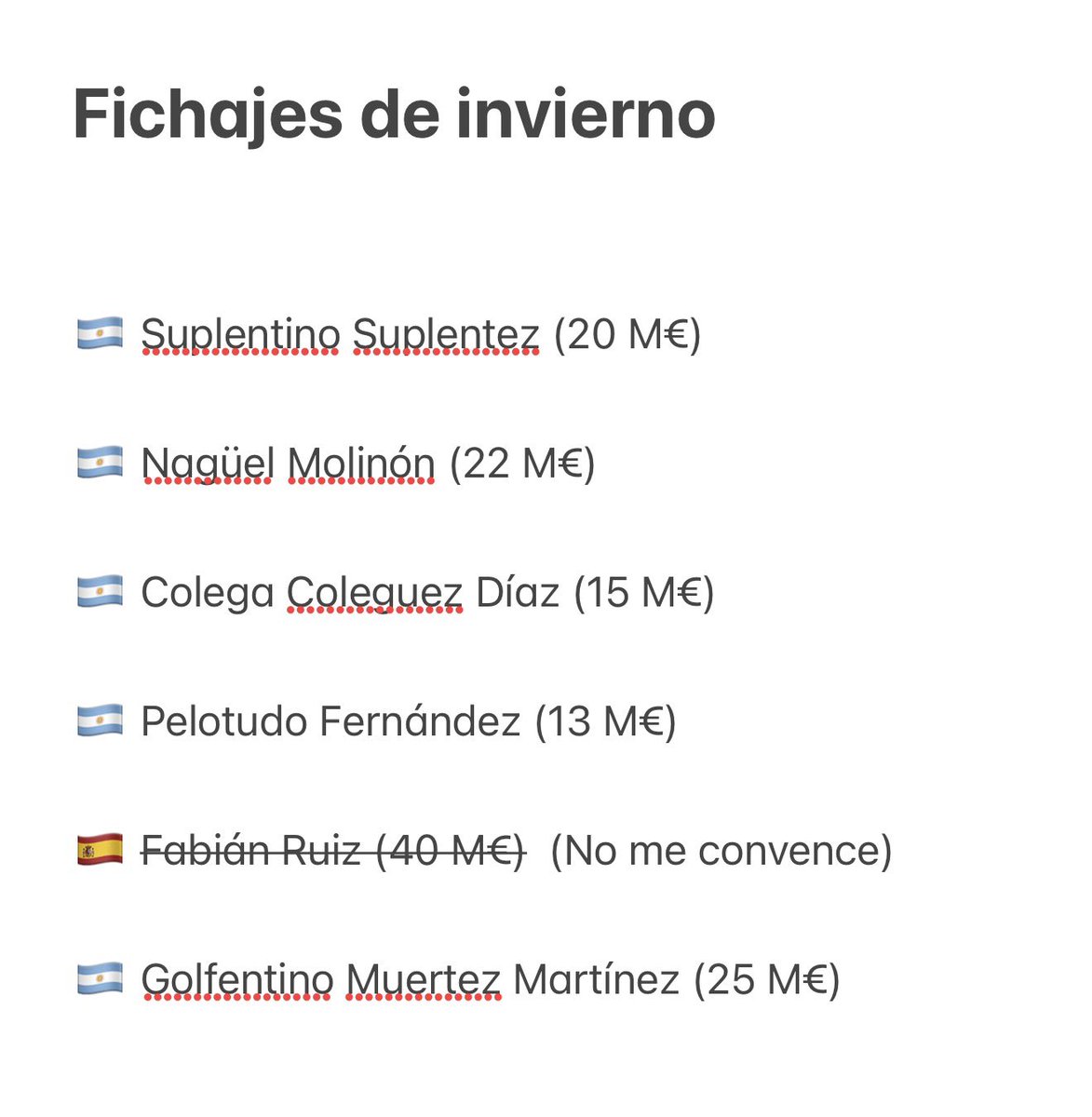 kokitoATM_'s tweet photo. los fichajes que quería la Cholada https://t.co/UEZBpiNNjQ