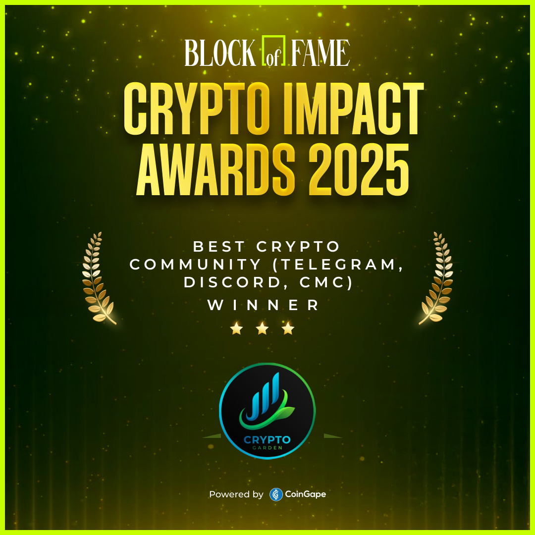 CoinGapeMedia's tweet photo. 🏆 Crypto Impact Awards 2025 – Winner Announcement

Congratulations to Crypto Garden 🎉
Winner of Best Crypto Community (Telegram, Discord, CMC)

👏 A milestone worth celebrating.