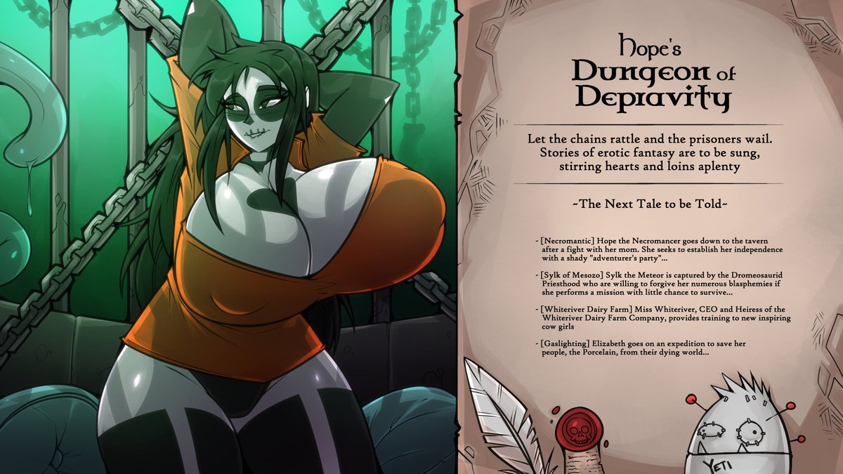 SexualYeti's tweet image. New Dungeon of Depravity polls open: patreon.com/posts/hopes-du…