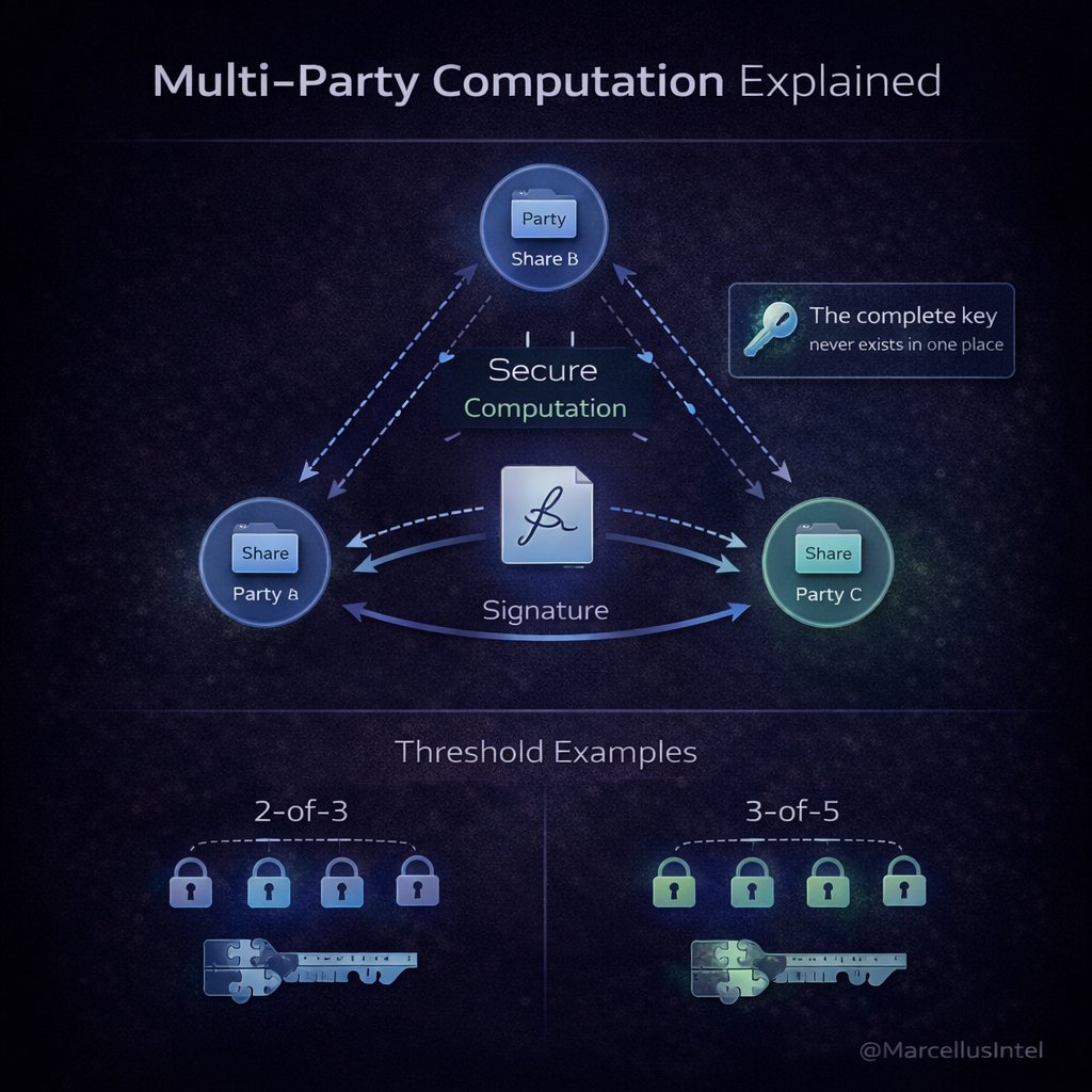 MarcellusIntel's tweet photo. MPC is transforming crypto security.

But most explanations are either PhD-level or useless.

Here's MPC explained so you can actually understand it—in 60 seconds 🧵 https://t.co/AZA9LNe5kd