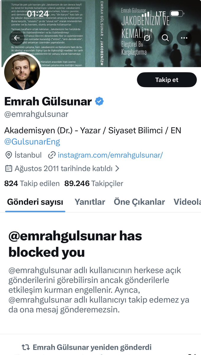 Bu liboş beni engellemiş ..🤣🤣🤣
<a href="/emrahgulsunar/">Emrah Gülsunar</a> yetmez ama doğru karar ..))))
