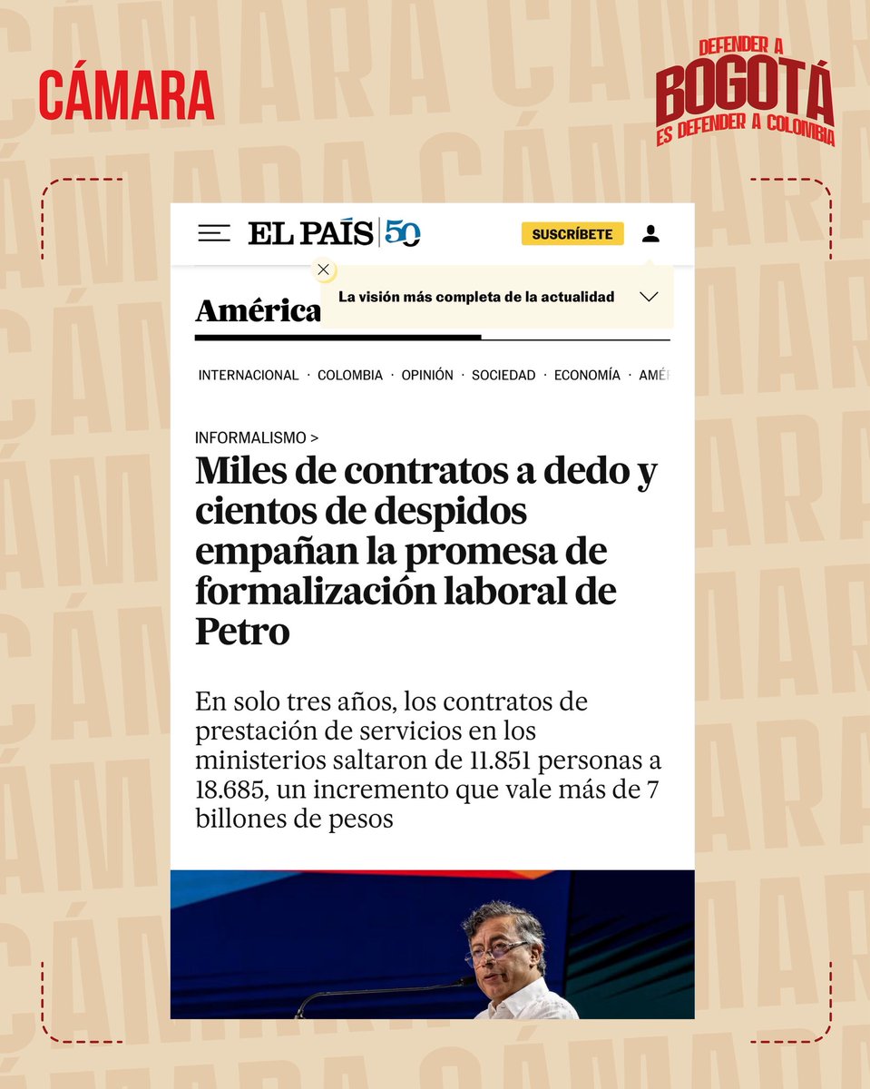 JDCastellanosO's tweet photo. 📰Destapamos un nuevo escándalo del presidente @petrogustavo y se volvió noticia nacional🚨La nómina paralela que le ha costado 7,2 billones de pesos al país.

Esto lo denuncié siendo candidato, y en el Congreso haré mucho más control político para defender a los bogotanos y a los colombianos💪🏻

🔴🗳️Nuevo Liberalismo 1️⃣0️⃣4️⃣🗳️🔴